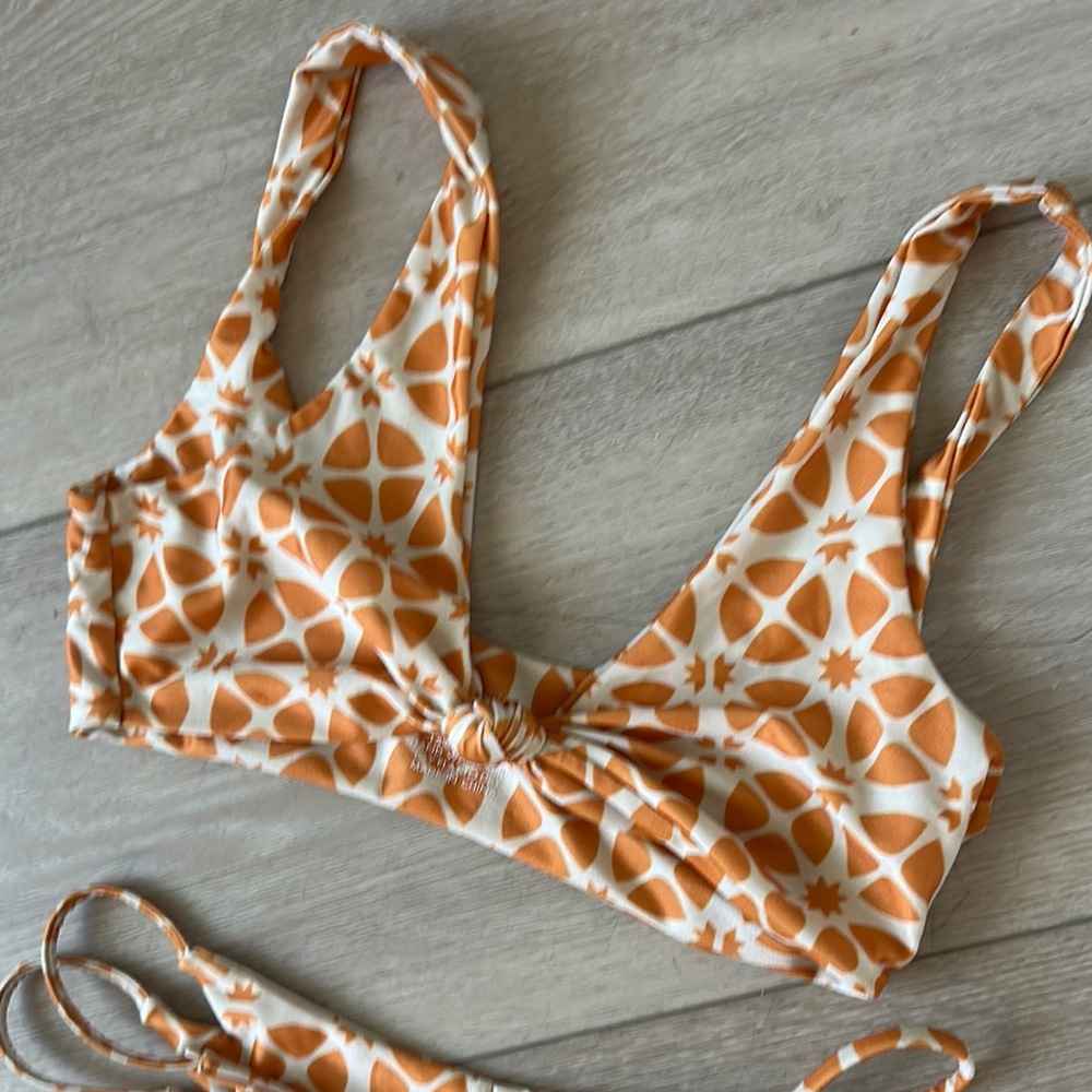 Orange Patterned Bikini Set - image 3